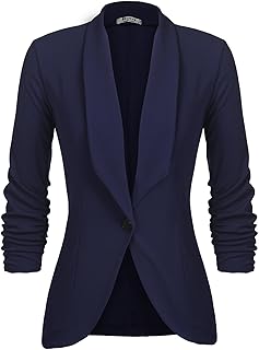 Amazon Fr Veste Femme Bleu Marine Blazers Tailleurs Vetements
