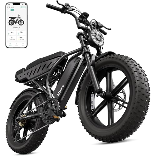 Electric Bike for Adults,20"x4.0"Fat Tire Retro E Bike,28MPH,65Miles Range
