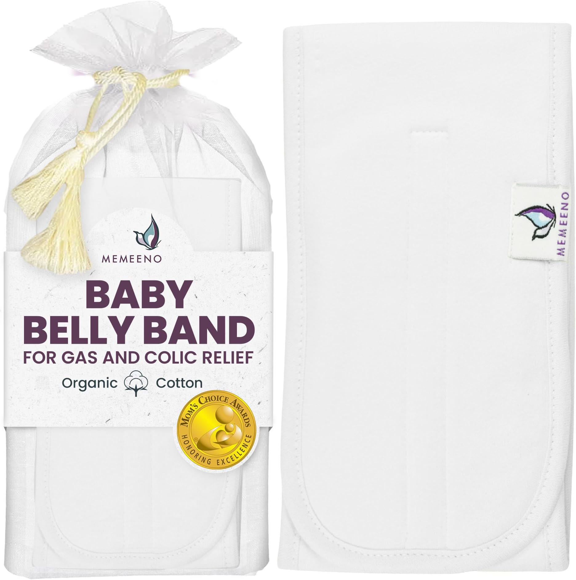 Baby Belly Band for Gas and Colic Baby Relief - Belly Band for Baby Heating Pad for Colic, Baby Gas Relief, Gas Relief for Infants, Baby Heated Tummy Wrap, Colic Relief for Newborns, Pearl