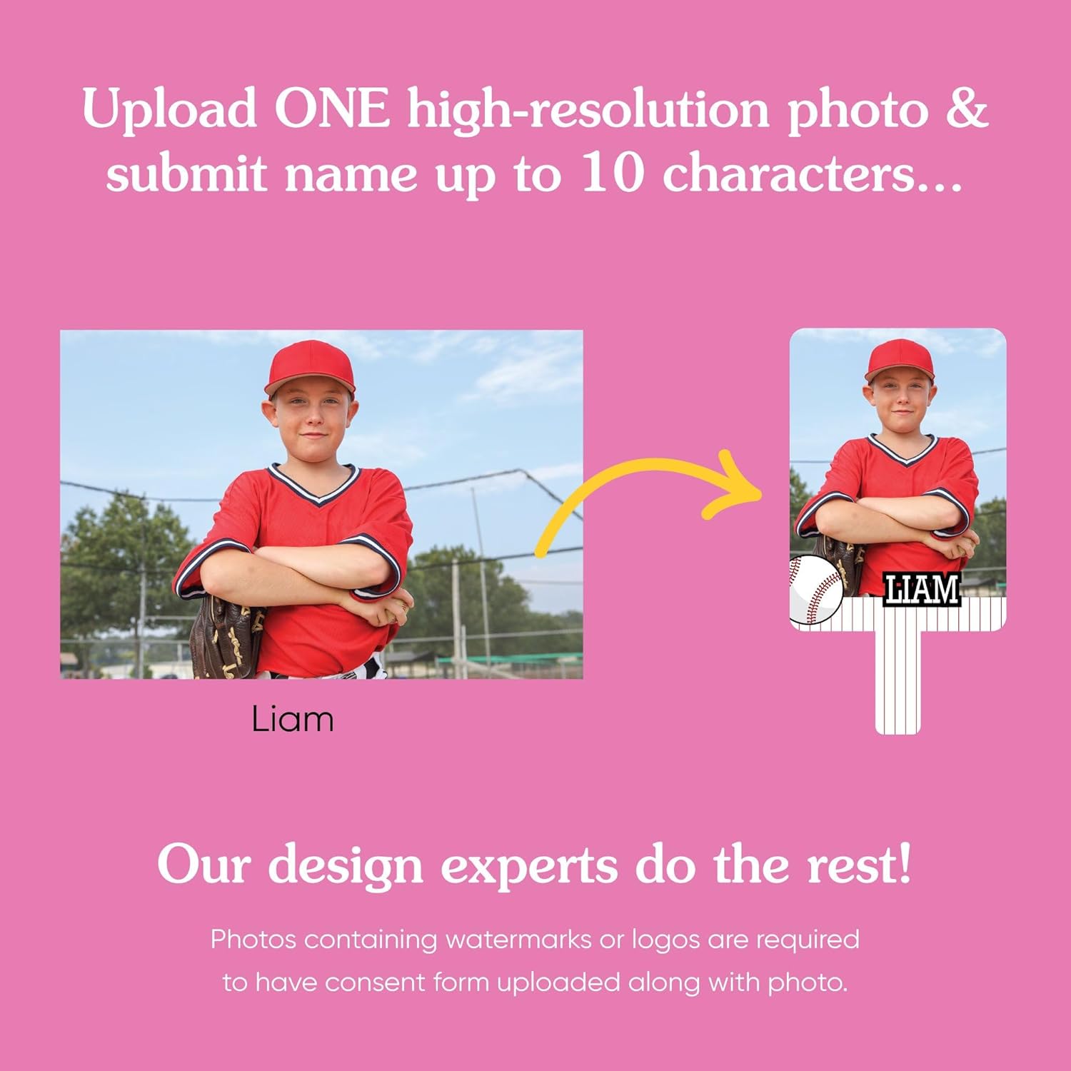 Big Dot of Happiness Custom Baseball Photo Paddles, Senior Night Face Fans with Handles, Personalized Graduation Big Head on Stick, Sports Face Cutouts, Party Photo Booth Props, 12pc