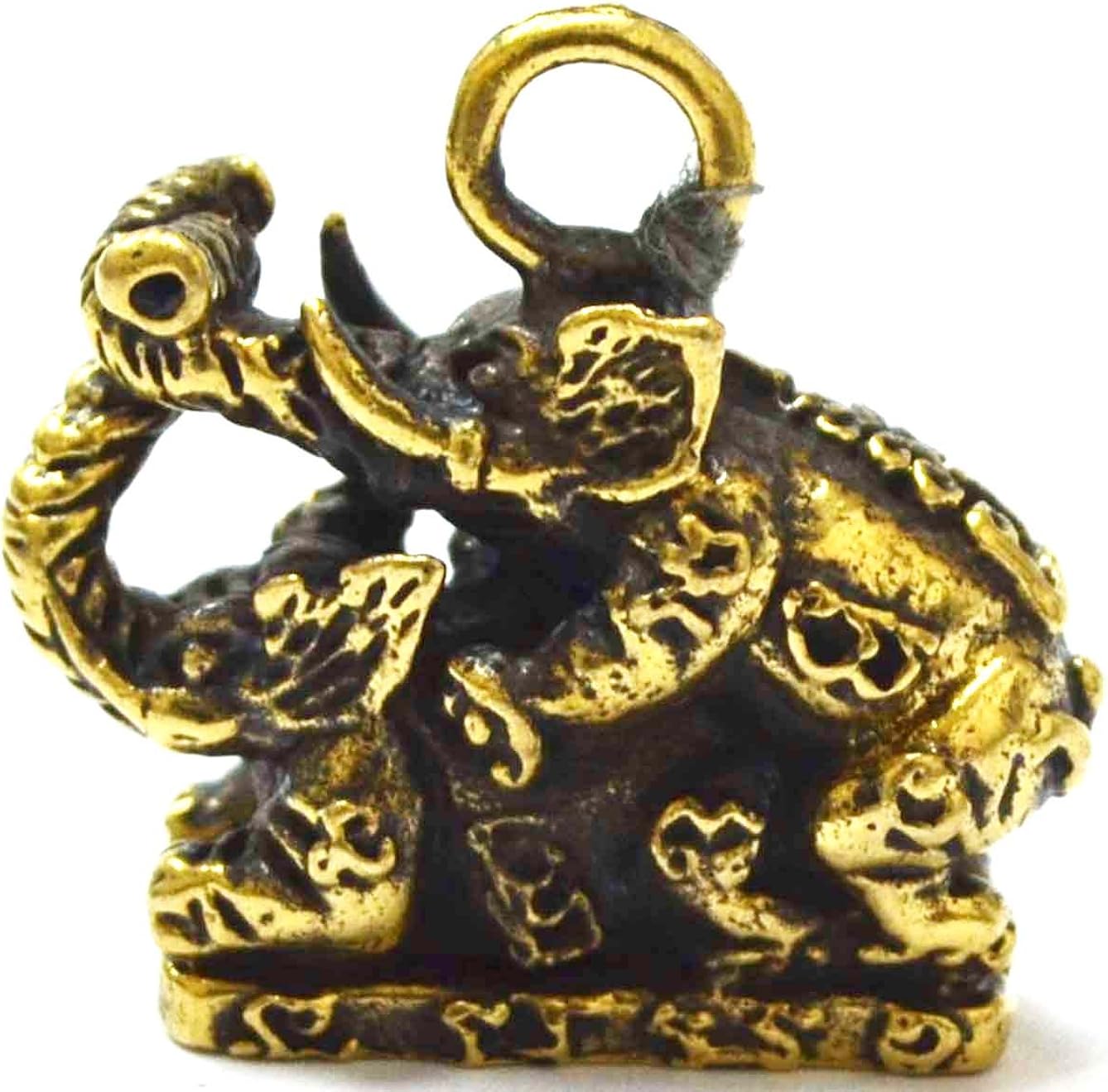 Miniatura 4 de Joyería Colgantes Lucky In LoveElefante en el amor talismán Encanto tailandés Amuleto Estatua de latón