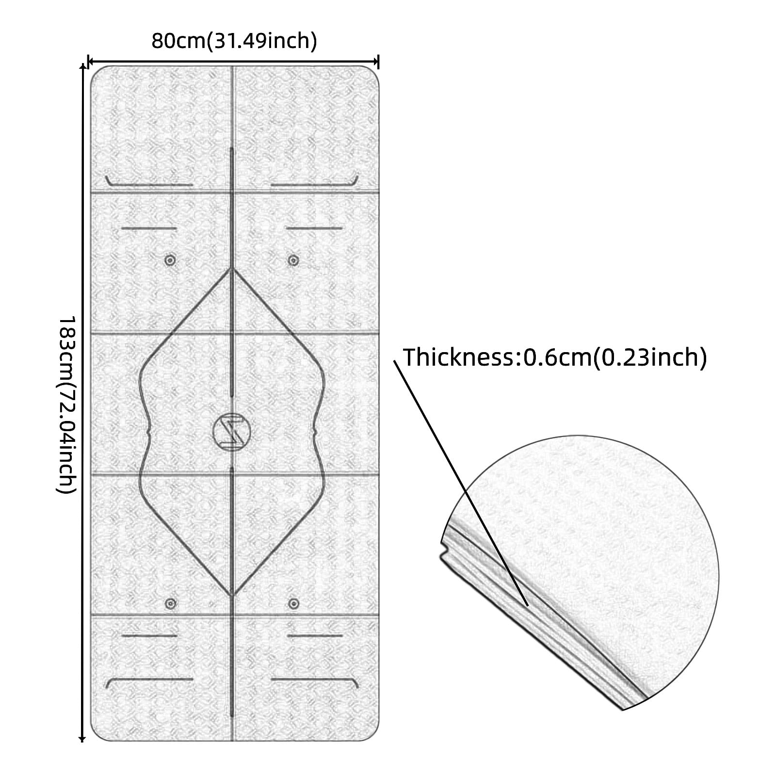 Plegable PortáTil Esterilla de Yoga RelajacióN Suave Antideslizante Esterilla Entrenamiento Multifuncional Deportes Ligeracolchoneta Gimnasia para MeditacióN Ejercicio AeróBico