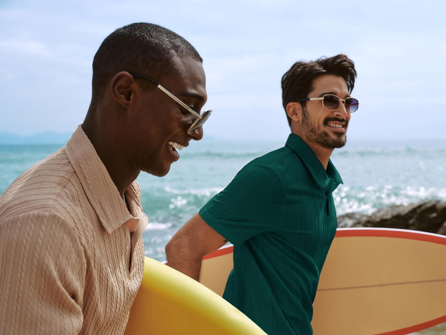 PJ PAUL JONES Mens Polo Shirts Short Sleeve Textured Knit Polo Casual Dress Shirts Summer Golf Shirts Fashion Tops - Image 6