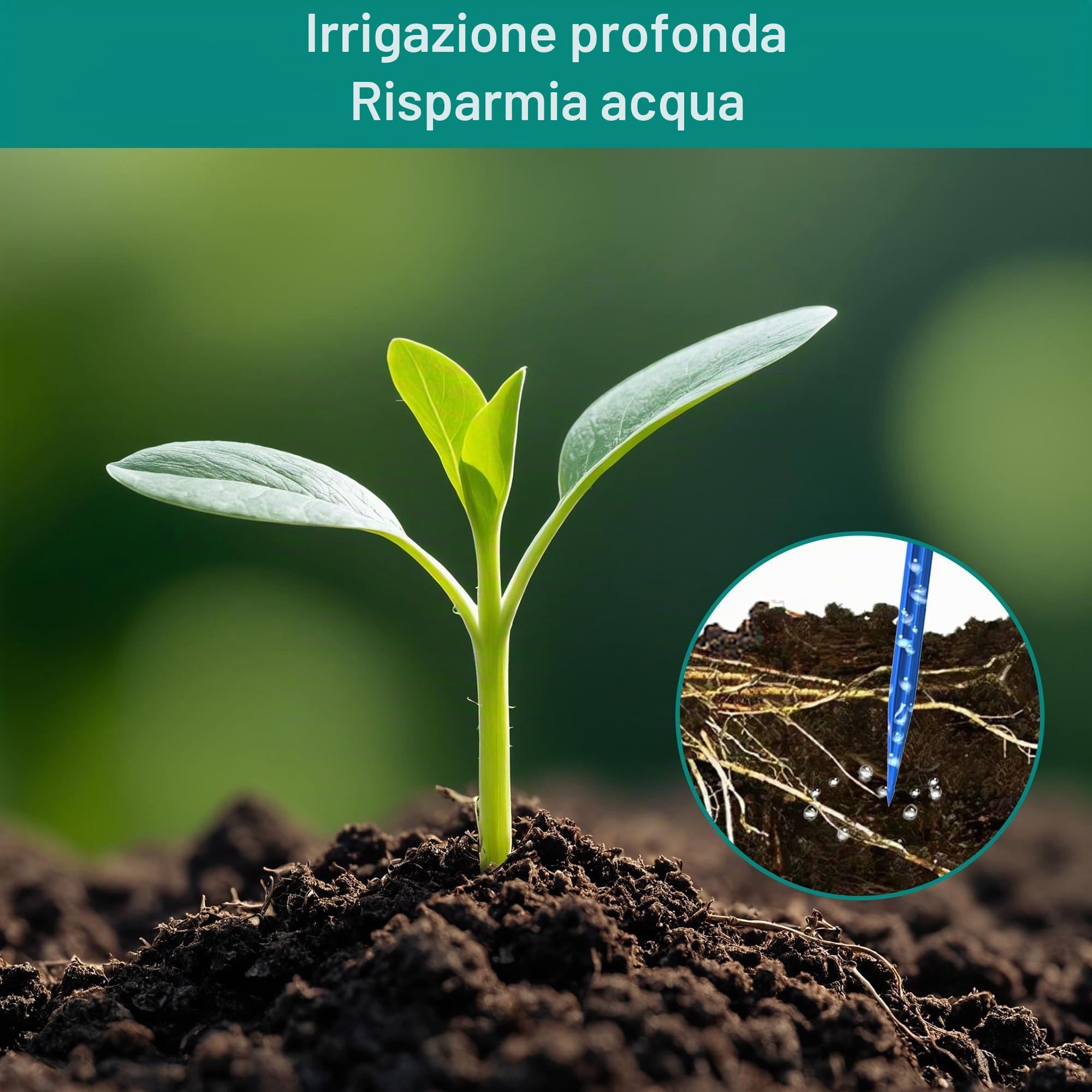 Biling Sistema di irrigazione solare, 15 m, irrigazione automatica a goccia con timer, pannello solare da 2,5 W, per 12-20 vasi, giardino, balcone, serra, irrigazione delle vacanze