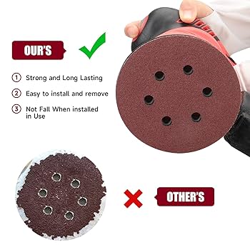 岩生口禾品 Amazon.co.jp: POTUINOM 6インチサンディングディスク100個、6穴