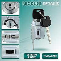 Vista 3 de AUTOKAY Interruptor de encendido y cilindro de cerradura de puerta Compatible con Toyota Tacoma 1999 2000 2001 2002 2003
