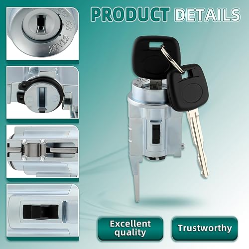 Miniatura 3 de AUTOKAY Interruptor de encendido y cilindro de bloqueo de puerta para Toyota Tacoma 1999 2000 2001 2002 2003