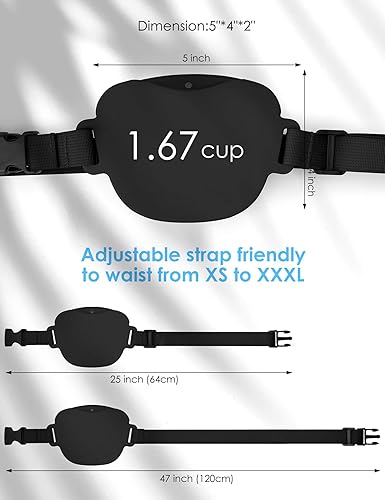 Miniatura 6 de Gobeigo Bolsa de golosinas para perros con clicker de entrenamiento 2.0, cierre magnético más fuerte para evitar derrames, bolsa de silicona de 1.67