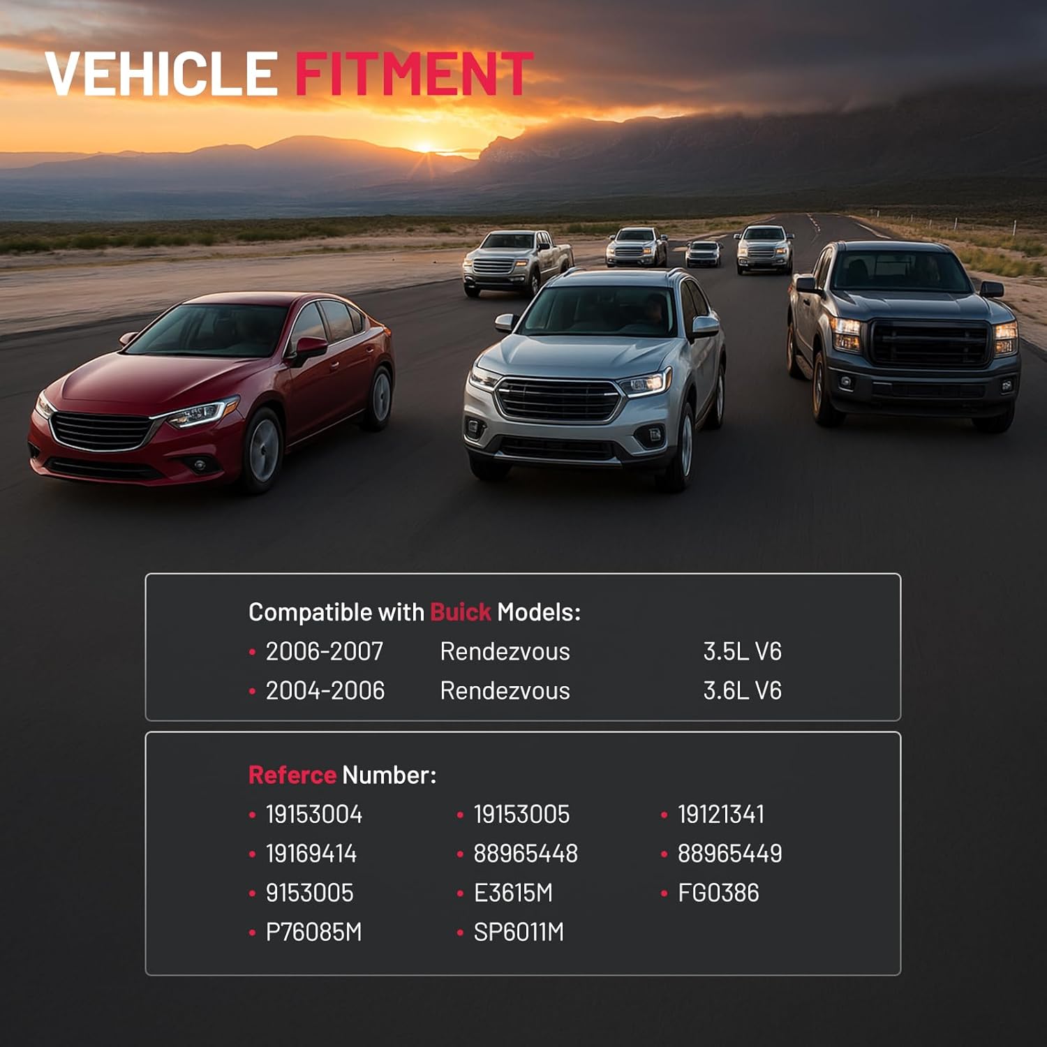 BDFHYK Electric Fuel Pump Module Assembly Compatible with Buick Rendezvous 2004-2007, 3.5L 3.6L V6 Replace E3615M