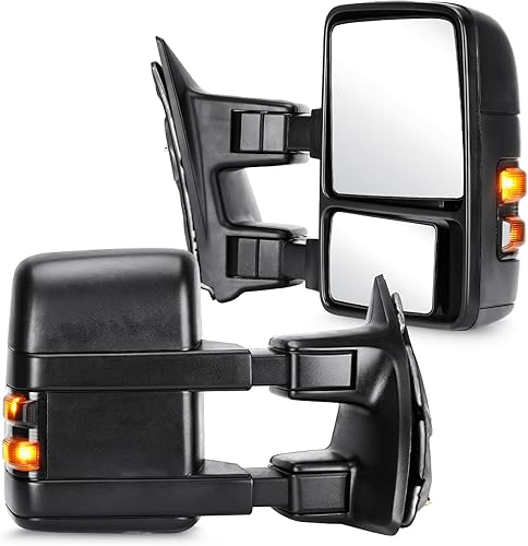 Youxmoto Espejos de remolque aptos para Ford 1999-2016 para F250 F350 F450 F550 Super Duty Pickup, telescopio manual/plegable; vidrio ajustable