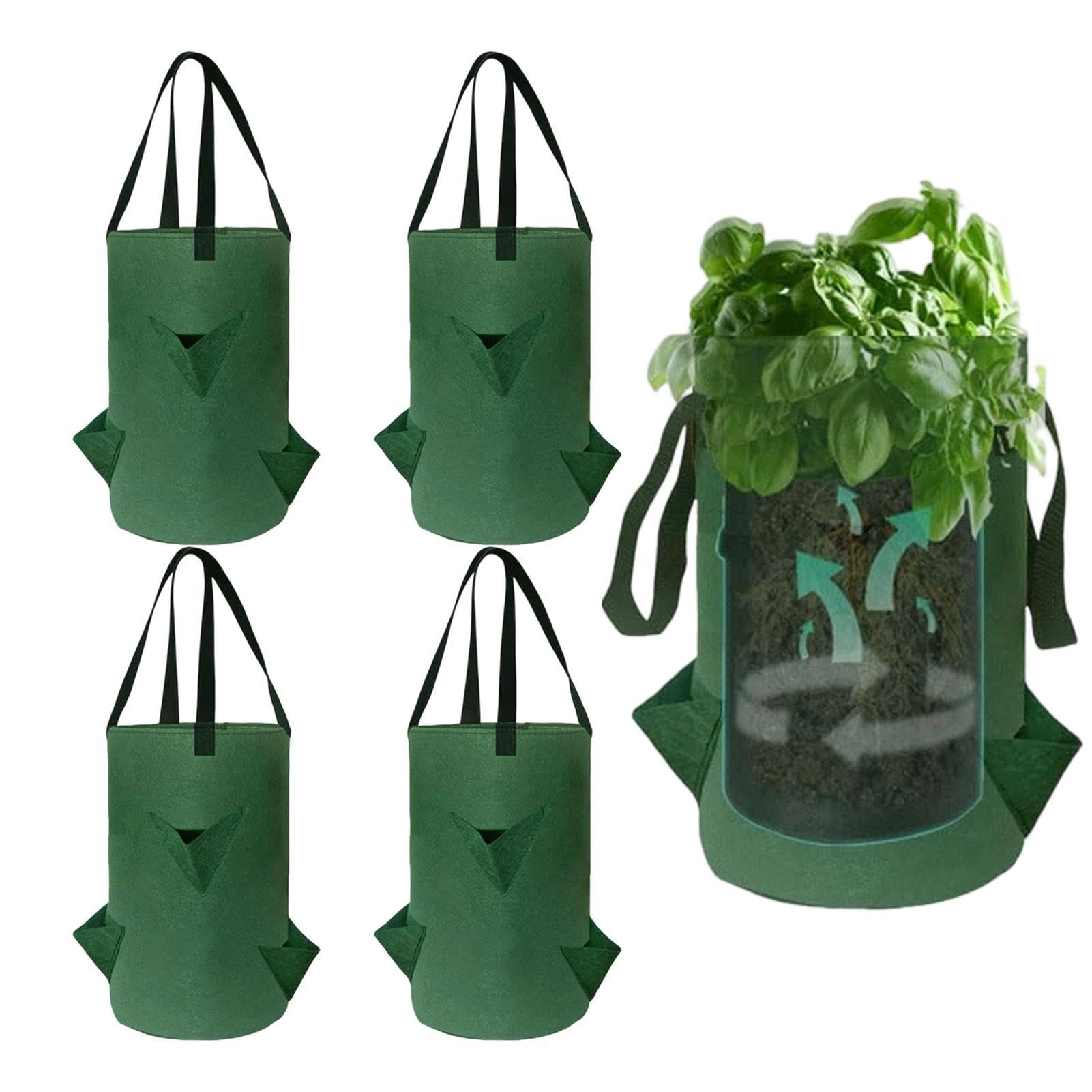 Bolsas cultivadoras de patatas con fieltro transpirable y ojales colgables