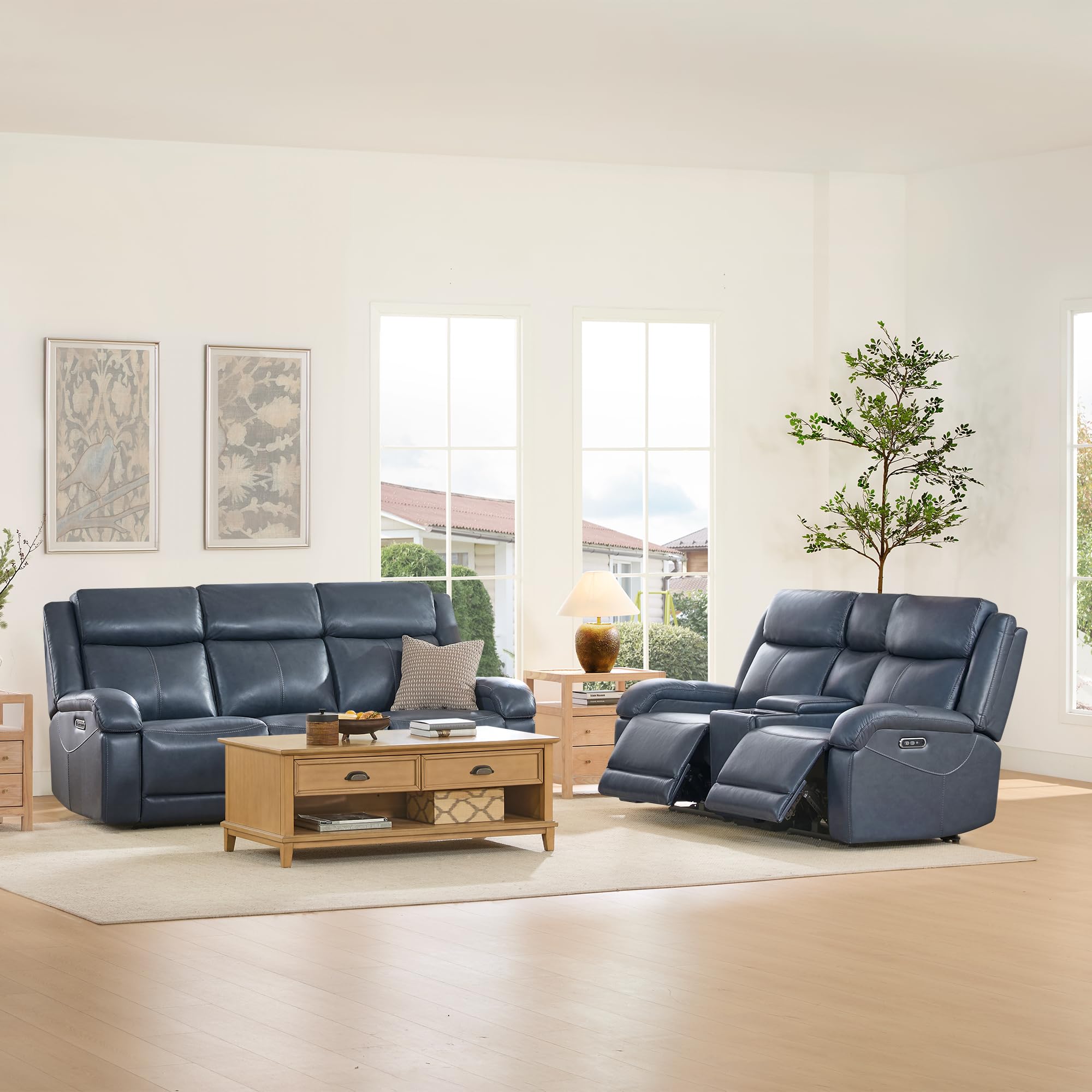 Watson & Whitely Power Reclining Sofa and Loveseat Set