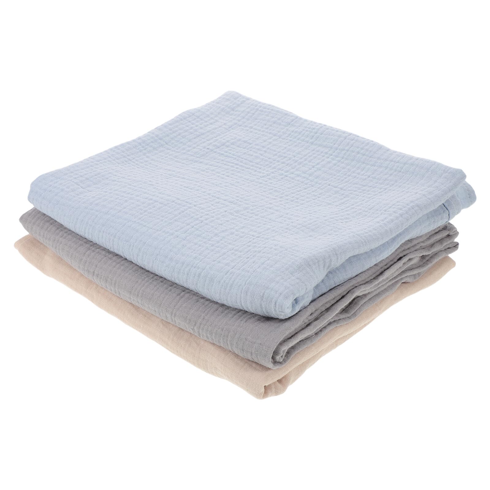 3piezas Manta Envolvente para Recién Nacidos Toallas de Baño para Bebes Mantas de Muselina para Guardería Conjunto de Pañales para Recién Nacido para Uso Diario