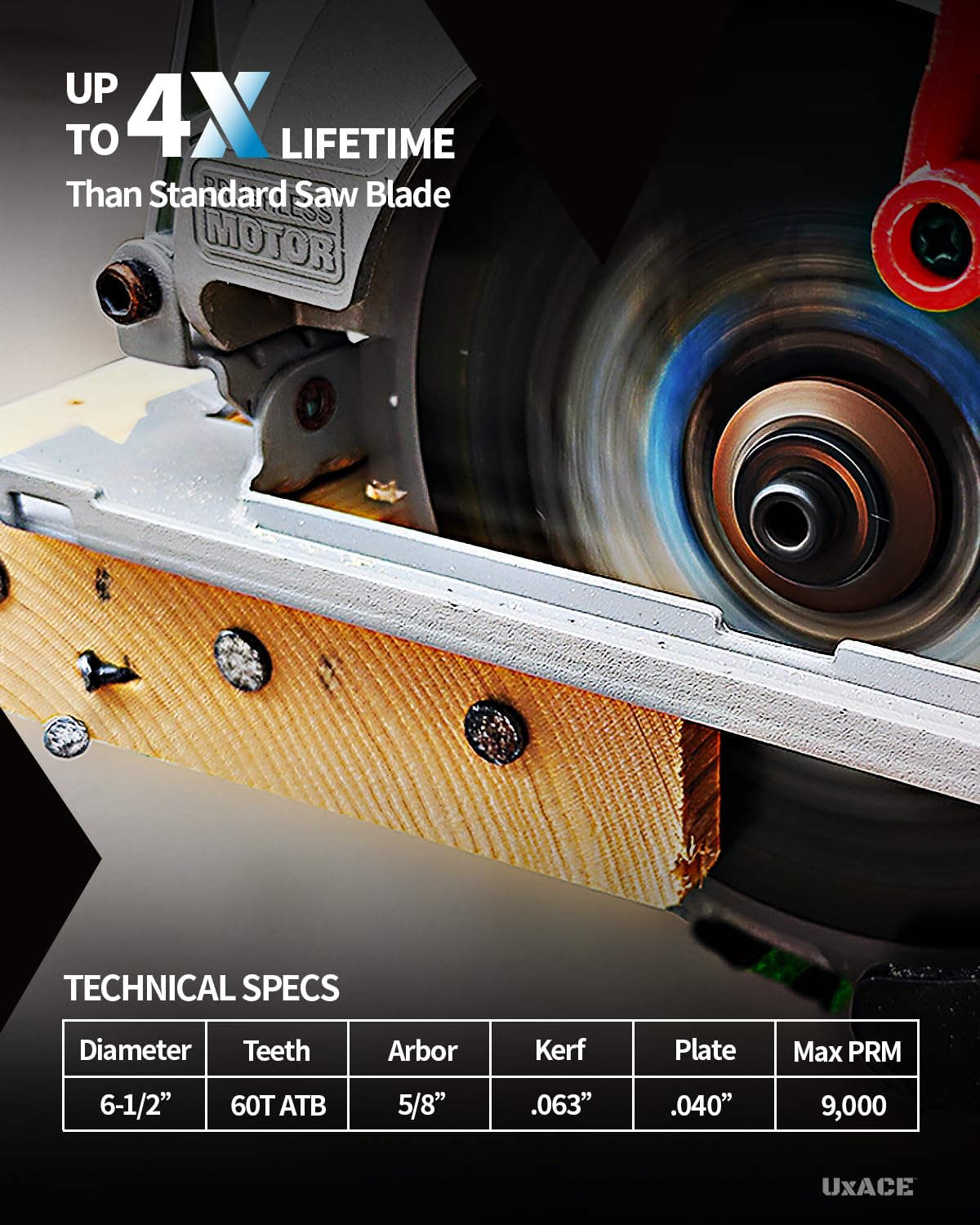 UXACE 60 Tooth Circular Saw Blade - Premium Wood Cutting -3 UXACE 60 Tooth Circular Saw Blade - Premium Wood Cutting -3