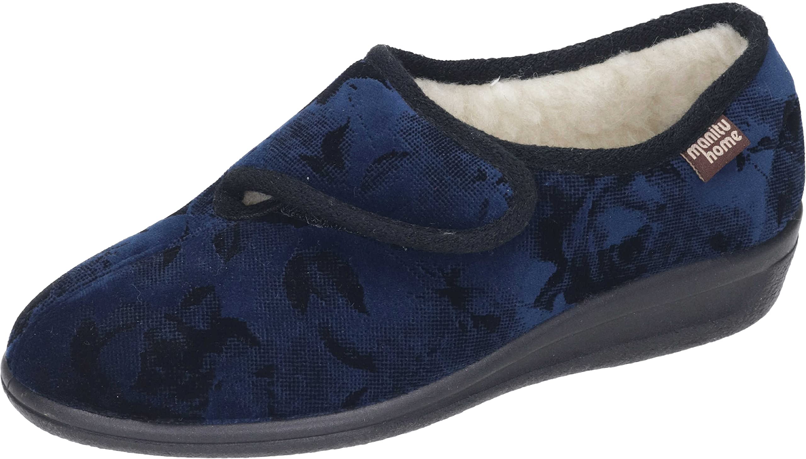 Manitu Women's home slippers, blue, 5 UK