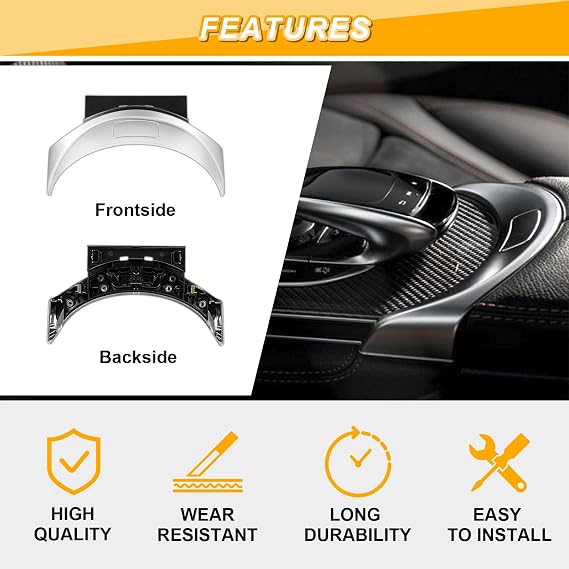 AUTOBABA Front Center Console Armrest Box Release Button Switch Cover