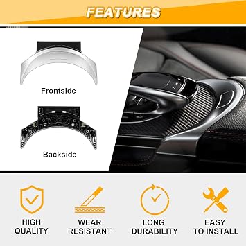 AUTOBABA Front Center Console Armrest Box Release Button Switch Cover