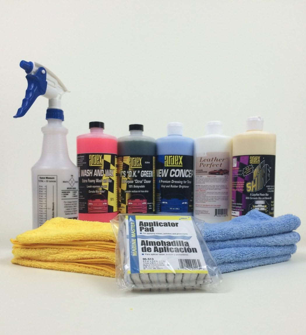 Ardex Detailing Kit - For Exterior Finish. Tires, Rims, Trim & Leather 16 oz