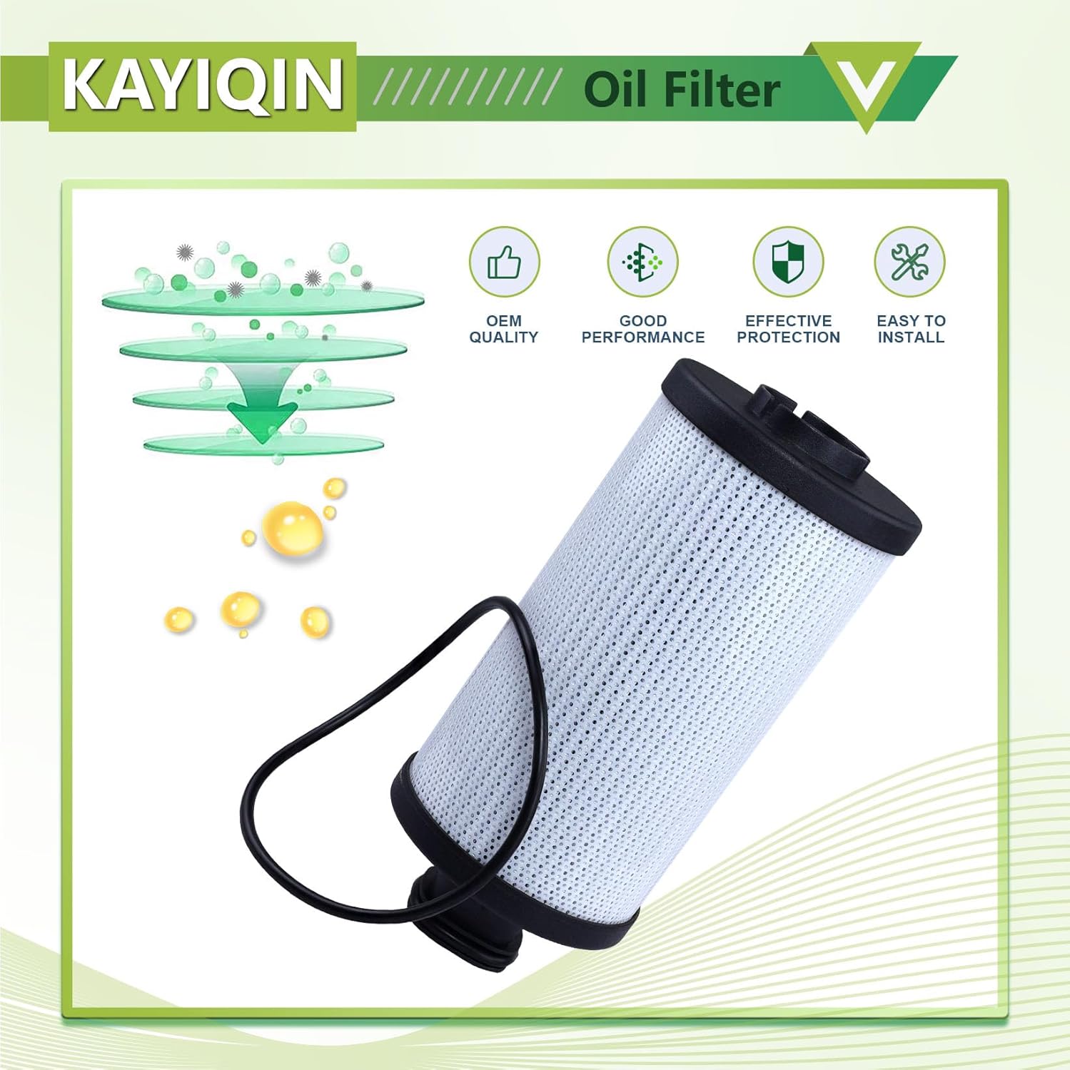 6.4778.0 KAYIQIN Oil Filter Compatible with Screw Air Compressor Replacement Filter Part