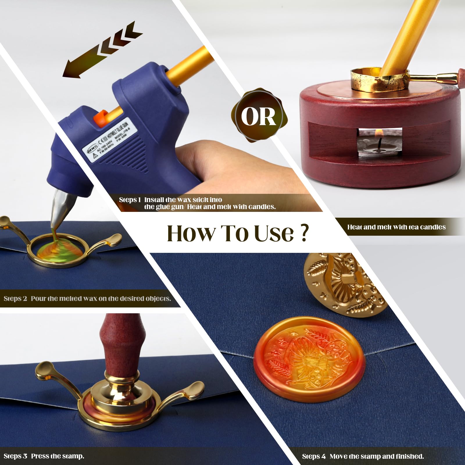 Stick Per Sigilli Di Cera Tomgenrine - 36 Pezzi Rosa, Fusione Rapida Per Pistola Colla, Per Inviti E Lavoretti - Foto 11