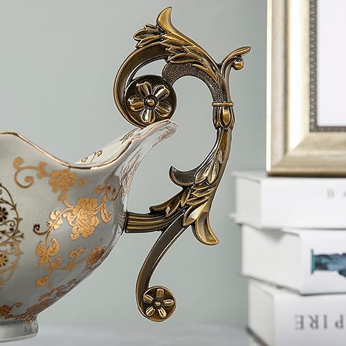 Miniatura 6 de DOMELA Platos de exhibición de caramelos,Bol de fruta binaural,Bandeja de almacenamiento de placa de frutas secas de cerámica,Cuencos decorativos de