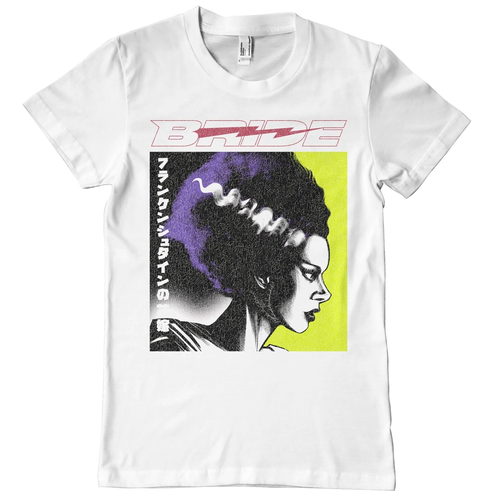 Universal Monsters Men's White Officially Licensed Bride Of Frankenstein T-Shirt (White), X-Large