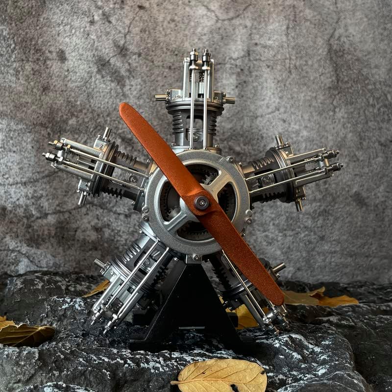US in Stock, Electric Engine Five Cylinders Radial Simulation DIY Model Building Kits
