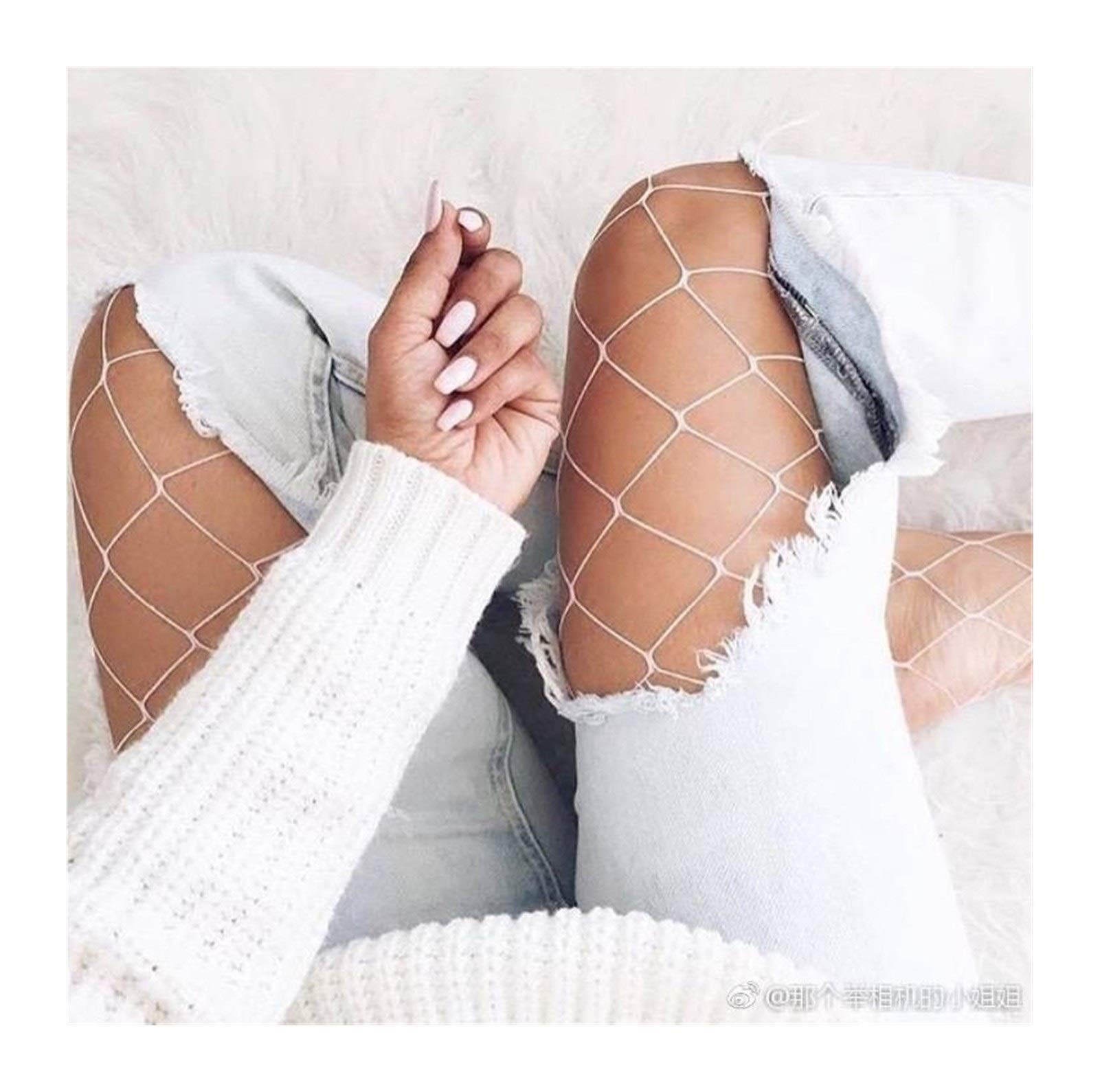 Medias Pantimedias de Malla para Mujer Medias de Rejilla Finas para Fiesta,2-Talla única