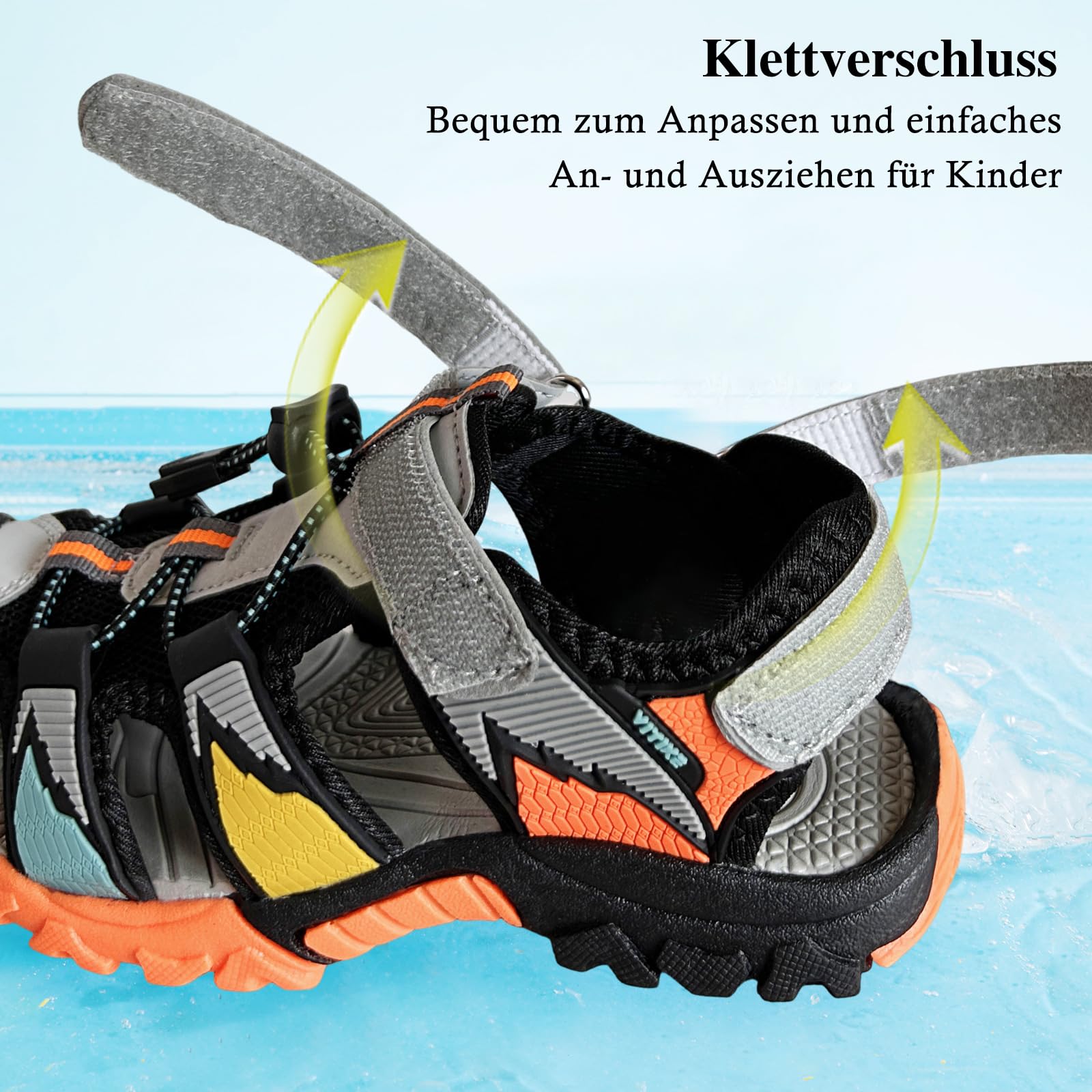 JMFCHI Kinder Sandalen Jungen Geschlossene Sommerschuhe Sports Outdoorsandalen Mädchen Trekkingsandalen Wandern Strand Schuhe