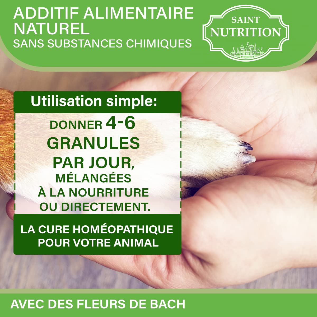 Saint Nutrition® vermifuges intestinaux Anti-vers pour Animaux – Le Vermifuge antiparasitaire pour Chiens + Chats, Alimentation Naturelle pour Chien & Chat, Contient 10 g