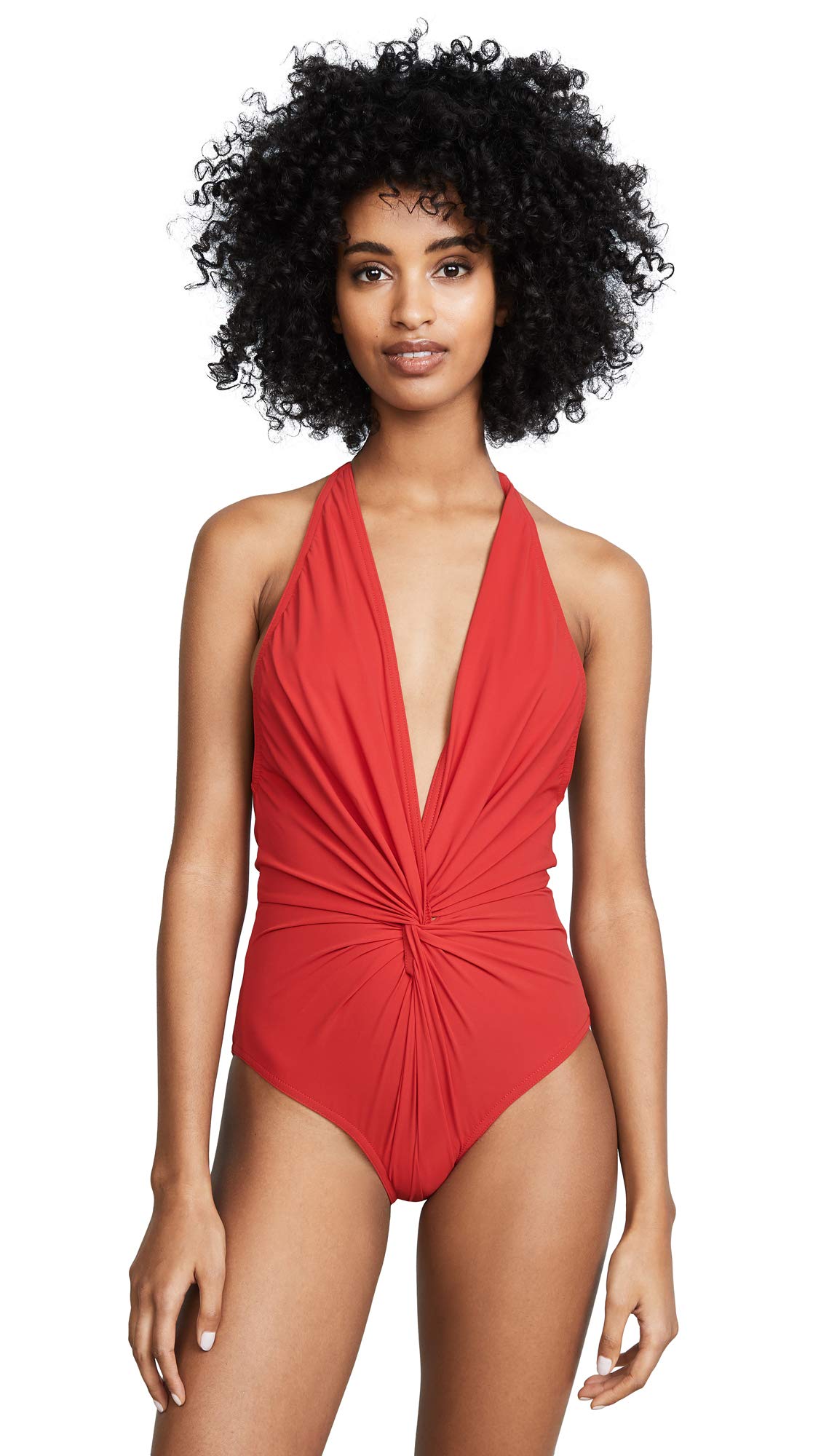 Karla Colletto Women's Low Back Plunge Swimsuit