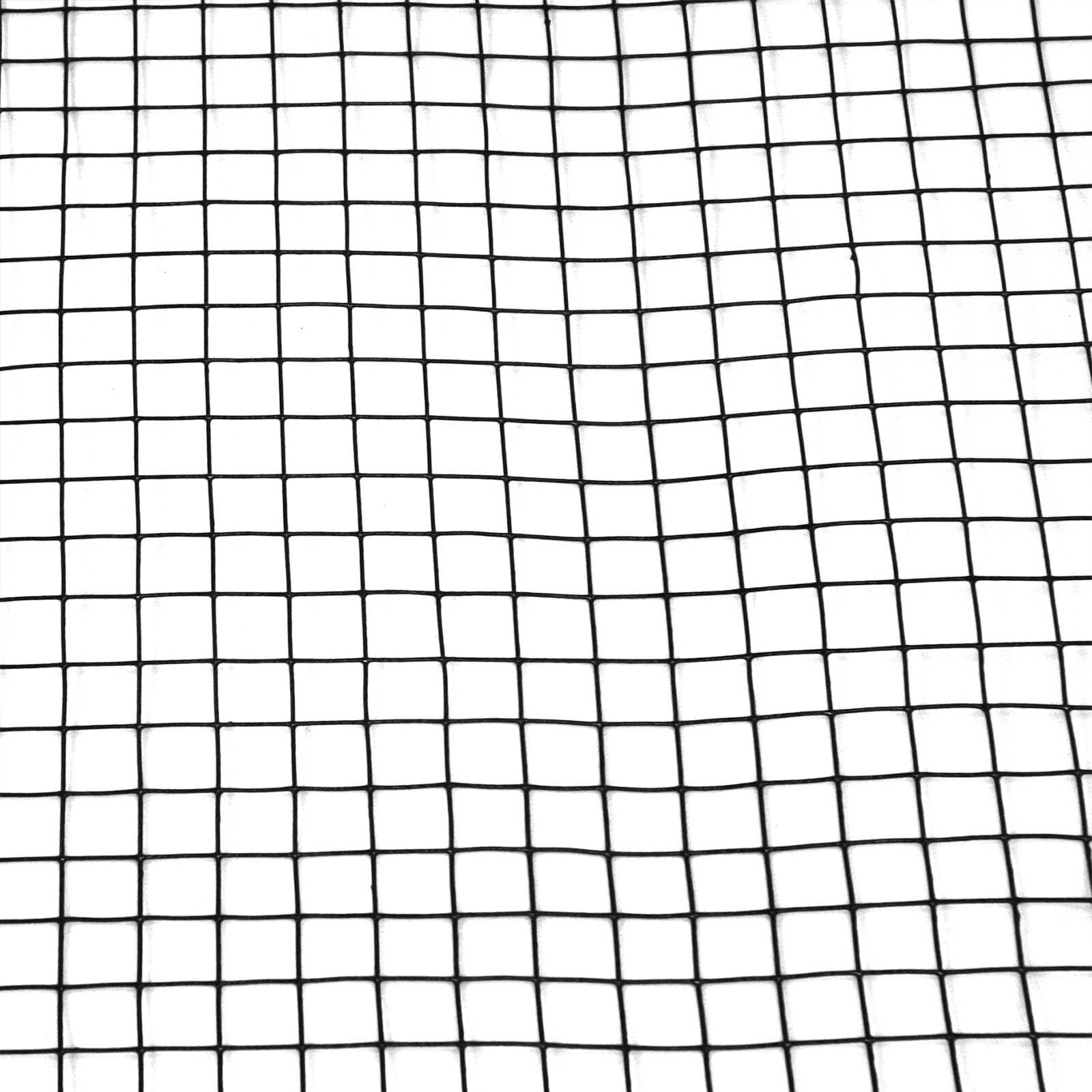 Garmix Volierendraht Maschendraht 4-Eck Drahtgitter Schwarz 150cm 15m 12x12mm 1,20mm