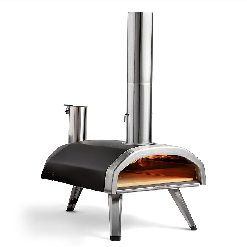 Ooni, Fyra 12 - Forno per pizza portatile da giardino con pellet di legno, forno per riscaldato, per ambienti esterni, UU-P0AD00