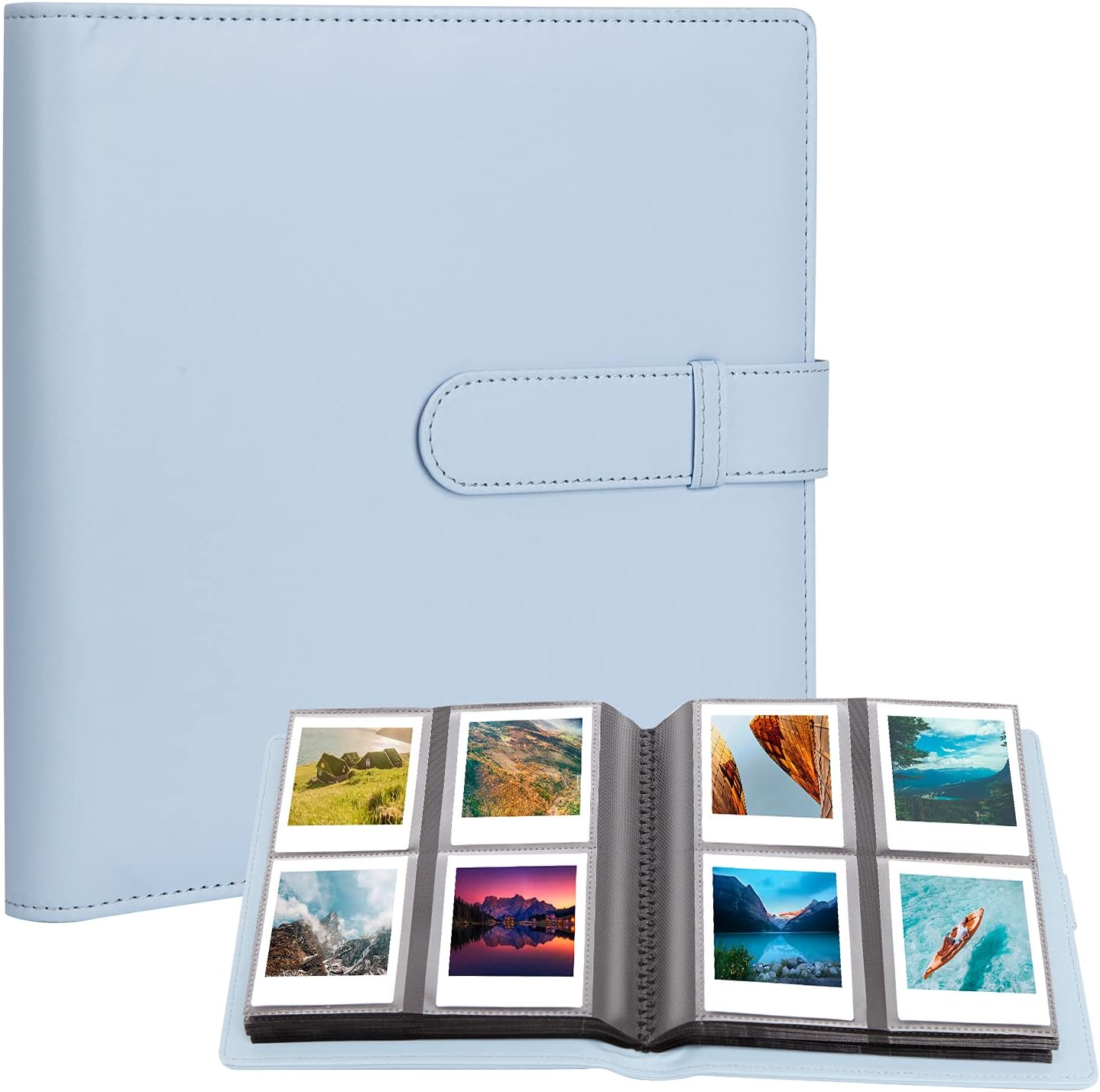 288 Pockets Photo Album for Fujifilm Instax Square SQ1/SQ6/SQ10/SQ20 Camera, Kodak Mini 3 Square,Mini Shot 3 Square, Mini Shot 3 Square Printer, Album for Instax Square Kodak 3x3" Photo(Blue)