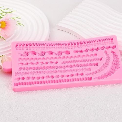 Miniatura 8 de Lambeth Borders - Molde de silicona para decoración de pasteles de crema batida, para fiestas de cumpleaños, baby showers, adornos de cupcakes de