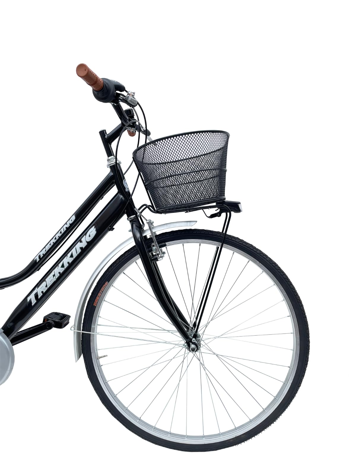 MADICKS Bicicletta Donna da Passeggio Olanda Misura 28 Bici da città Vintage retrò con Cestino Nero Con Cambio