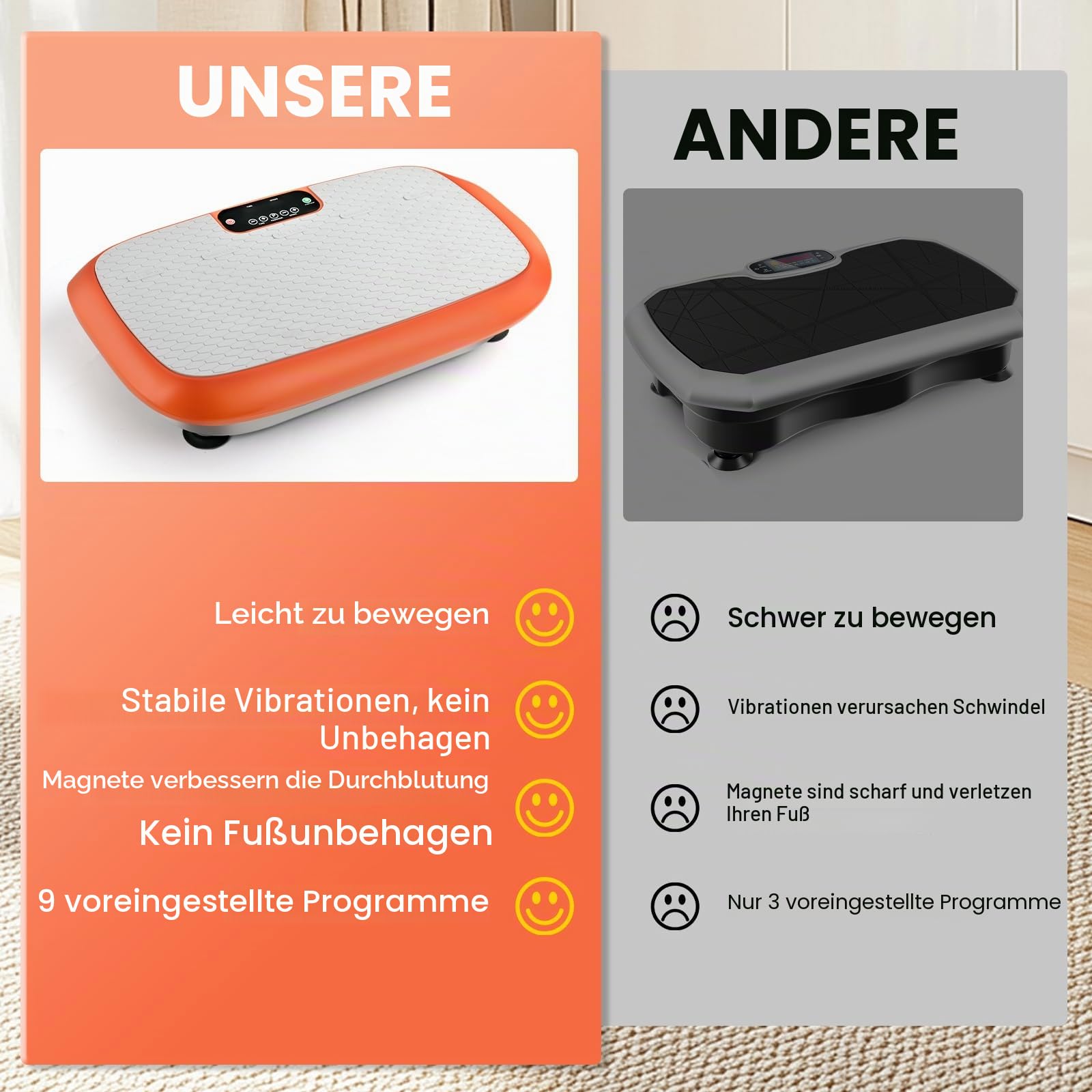 Vibrationsplatten-Trainingsgerät für Gewichtsverlust, Fitnessgeräte, Vibrationsplatte Plattform für Heim-Fitness, Lymphdrainage, Schütteln, Ganzkörper-Shaker, 99 einstellbare Geschwindigkeiten
