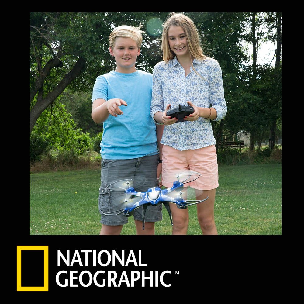 NATIONAL GEOGRAPHIC Quadcopter Drone - With Auto-Orientation and 1-Button Take-Off for Easy Drone Flight - 360 Degree Flips - Altitude Hold - Great for Kids and New Pilots