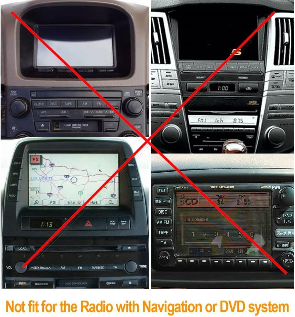 Car Audio AUX Input & USB Charging Interface 3.5mm Auxiliary Adapter (2nd Gen) for Toyota Camry 2006-2011, RAV4 2003-2011, Avensis 2003-2011, Corolla 2005-2011, Tacoma 2004-2008