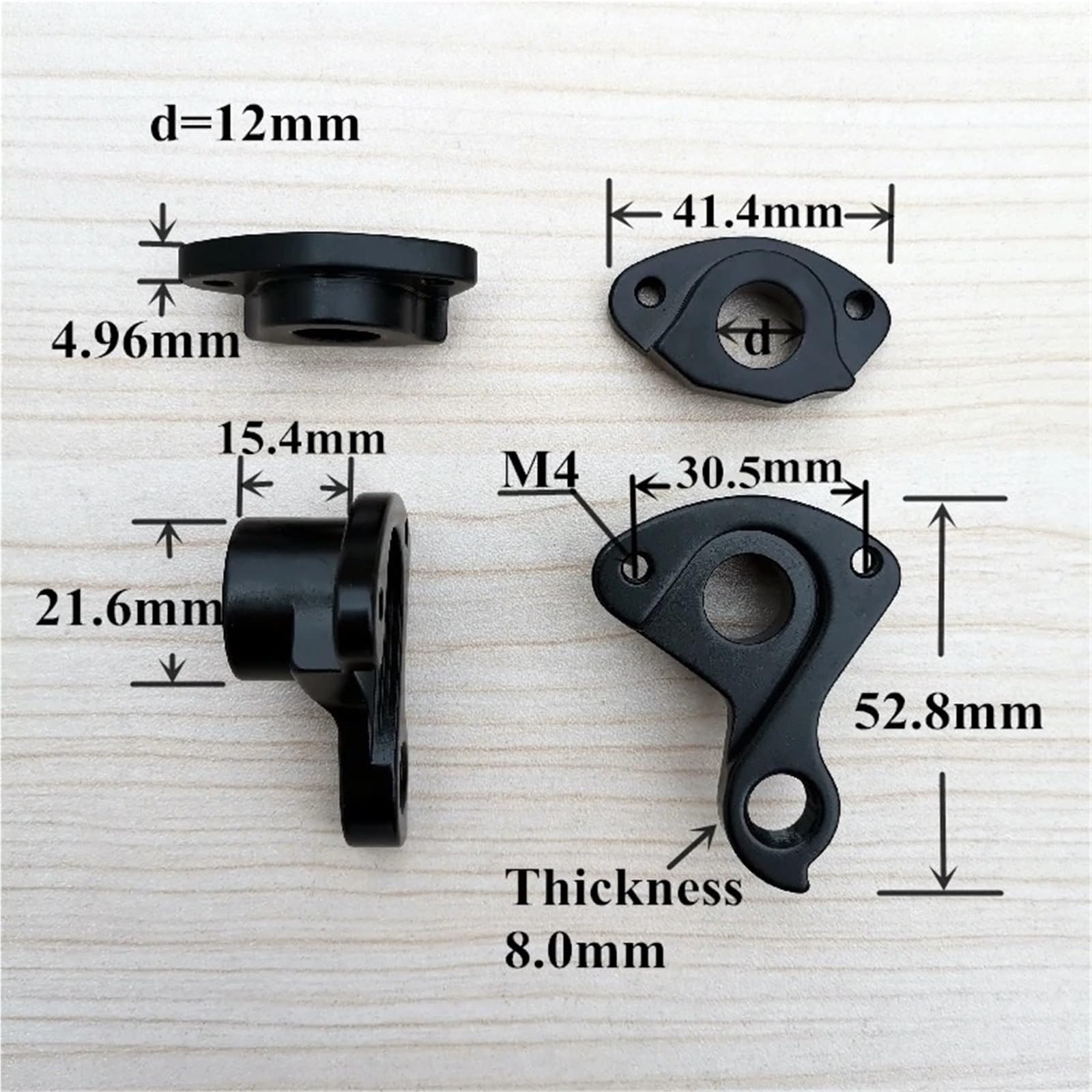 1 pièce de Patte de dérailleur mécanique for vélo T/r/i/d/e/n/t T/h/r/u/s/t T/R/I/N/X OEM de vélo à dégament Rapide Cadre en Carbone 142 x 12 mm