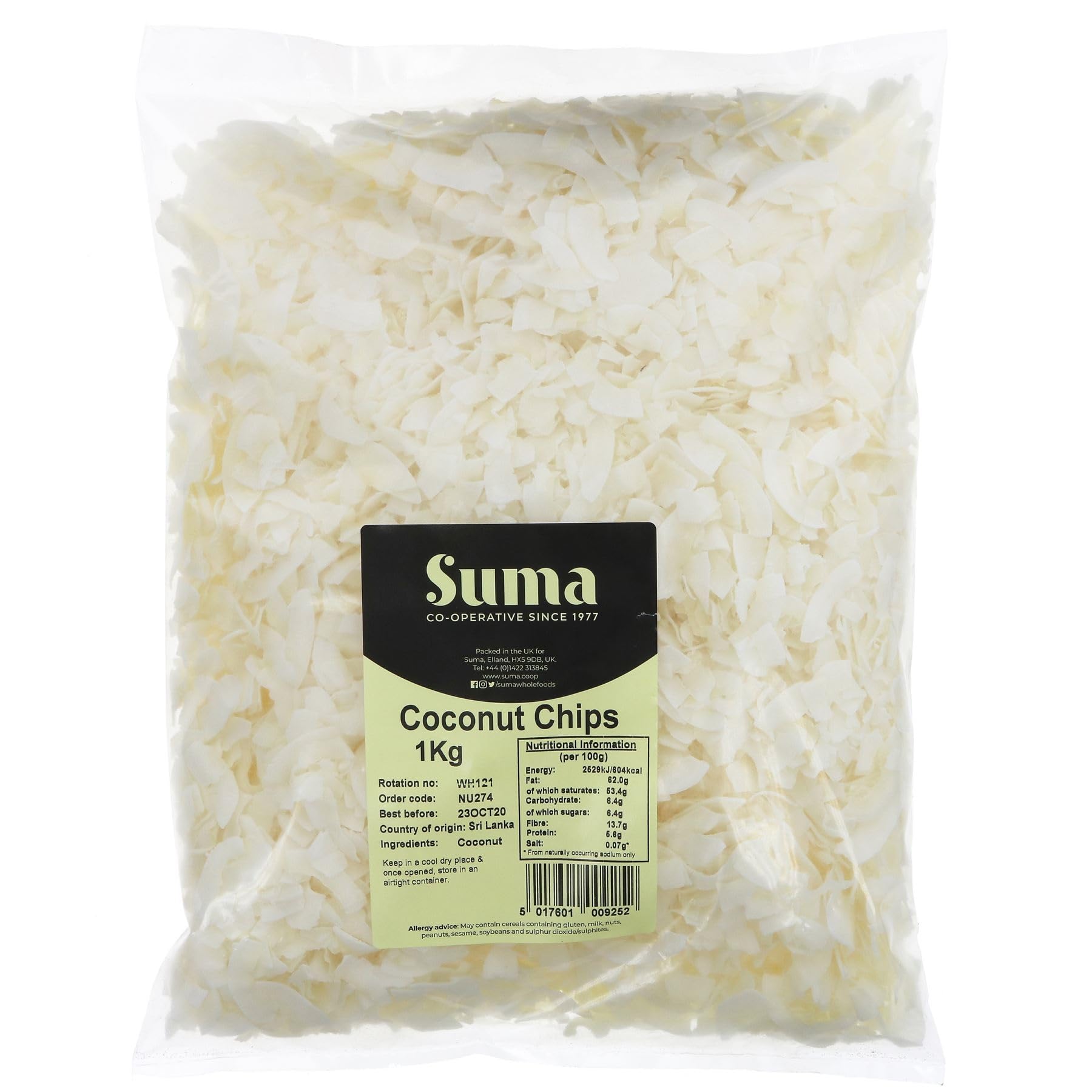 Suma Bagged Down Coconut Chips 1 kg (Pack of 1)