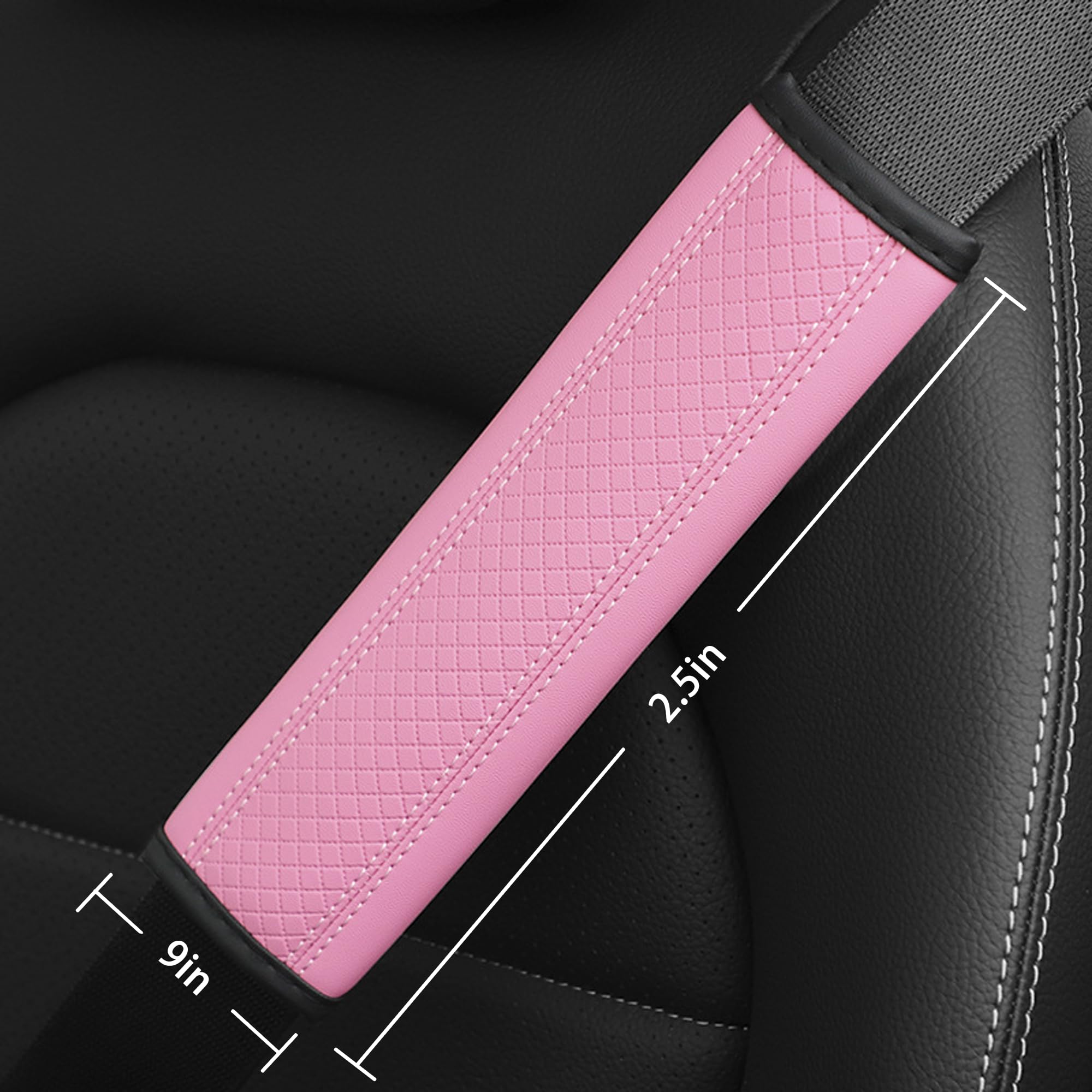 Super Soft Car Seat Belt Covers - 2 Pack Brown Bear Design, Universal Fit For All Vehicles - View #6