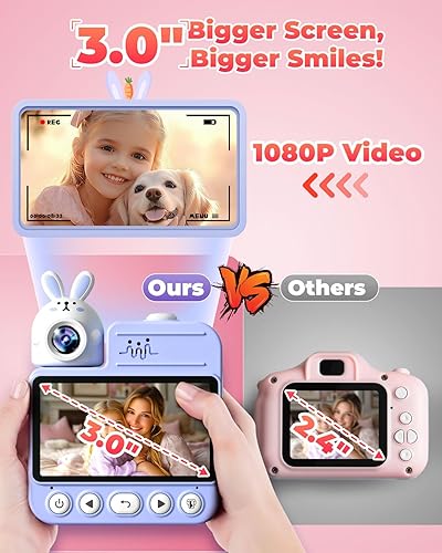 Miniatura 4 de Juguetes de impresión instantánea con cámara para niños, regalos de cumpleaños de Navidad para niñas y niños, cámara digital para niños de 3 4 5 6 7