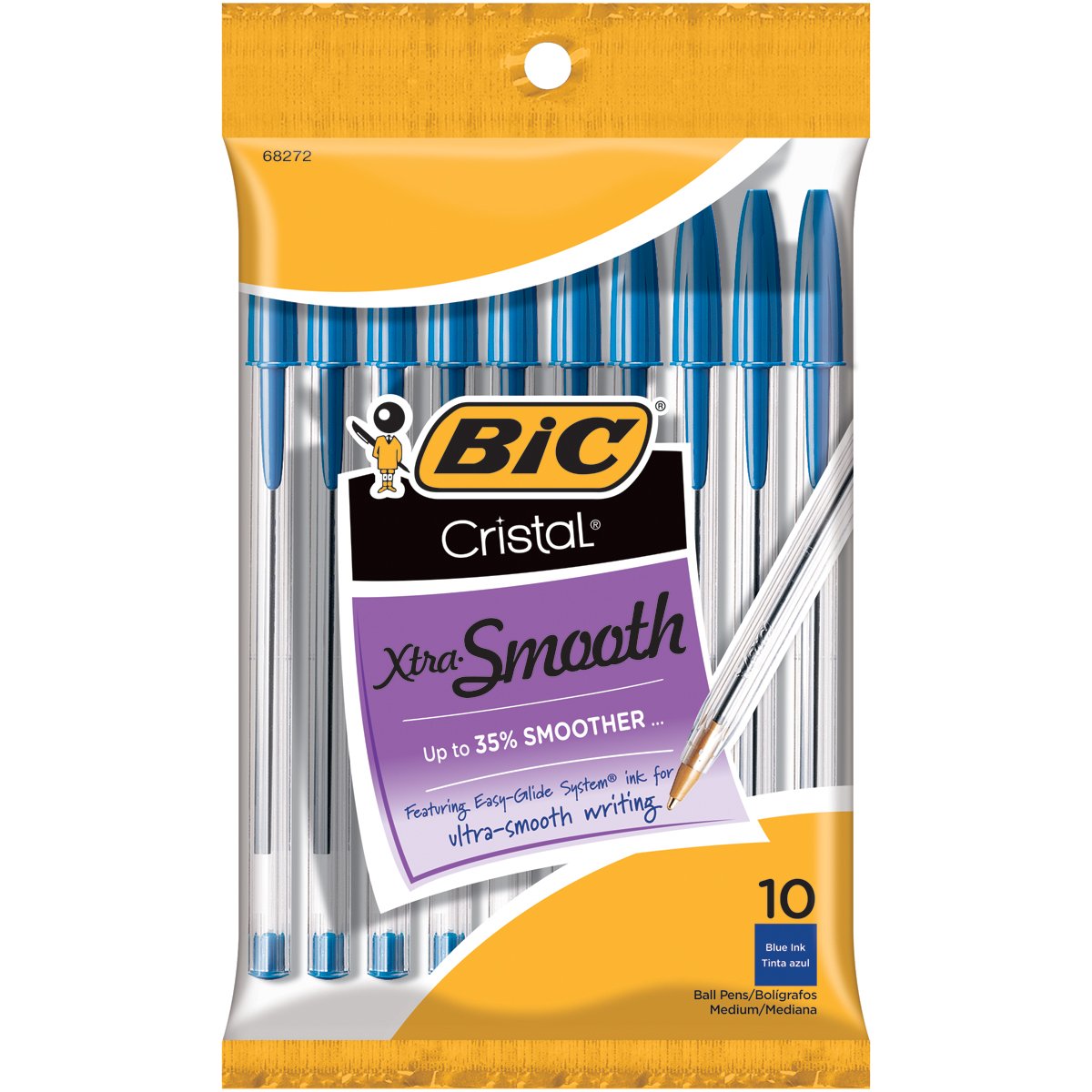 50 graines Emballage en vrac de cristal de couleur Bic stylos