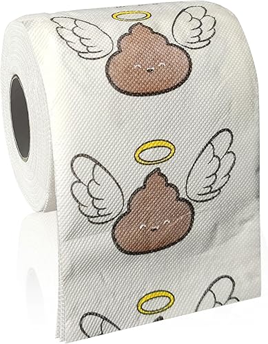 Papel higiénico para decoración de cumpleaños, regalos de papel higiénico con patrón de caca de mosca de colores, regalos de vacaciones, servilletas