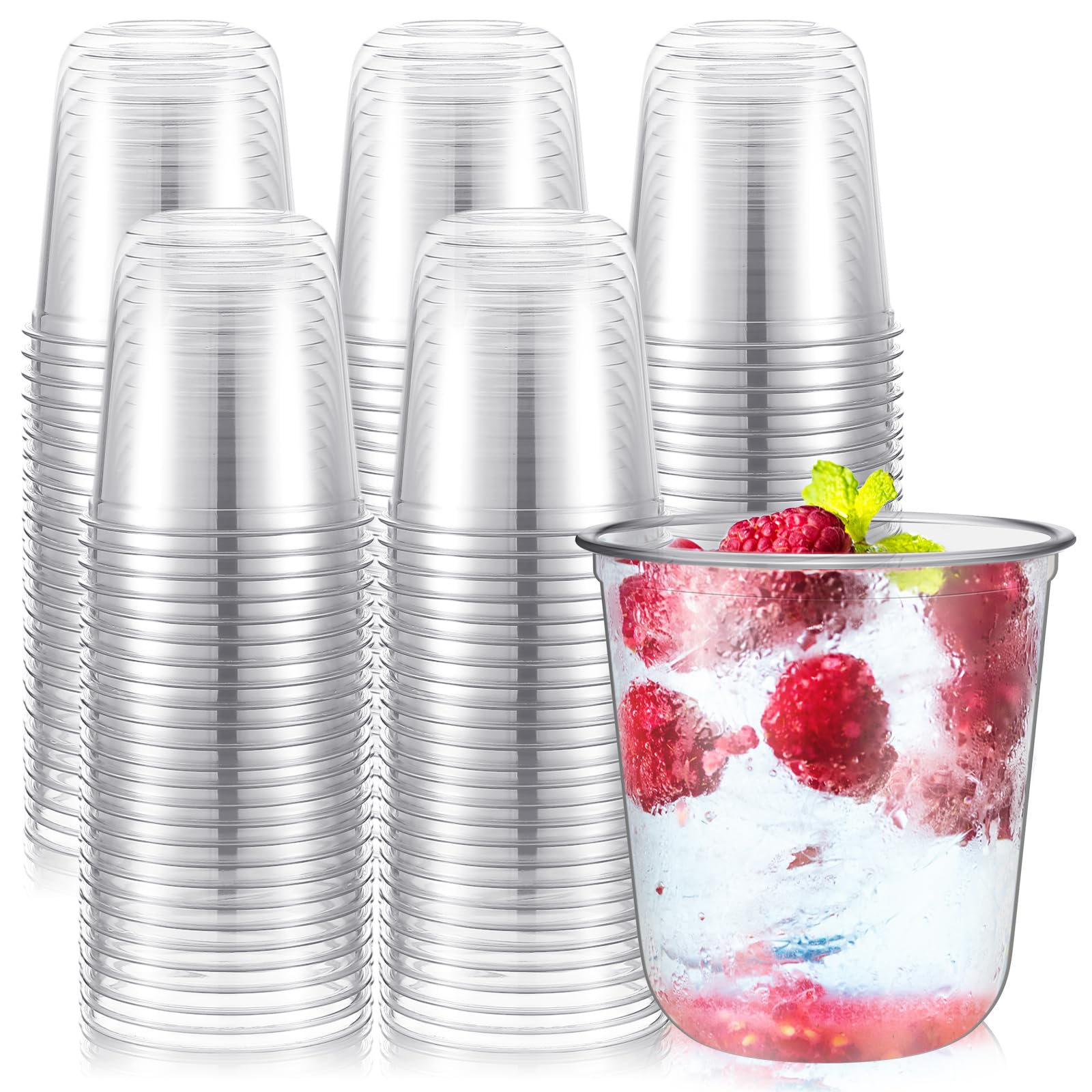 Gold Plastic Cups - 50 Pack Disposable Wine Glasses -23
