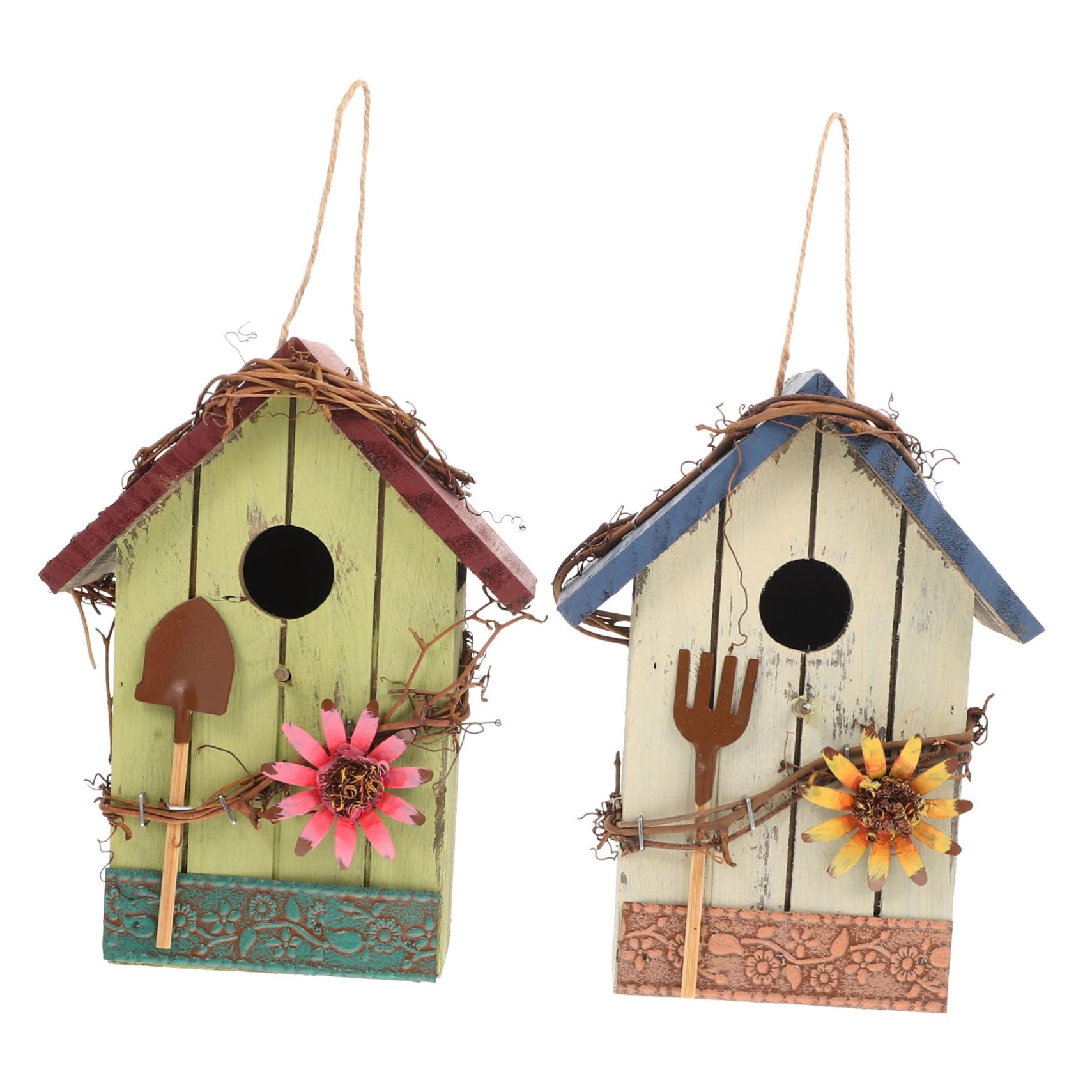 2stücke Holz Vogelhaus Für Kleine Vögel Handgefertigte Nistkästen Für Garten Und Balkon Sicheres Und Gemütliches Zuhause Für Wellensittiche Und Andere Haustiere