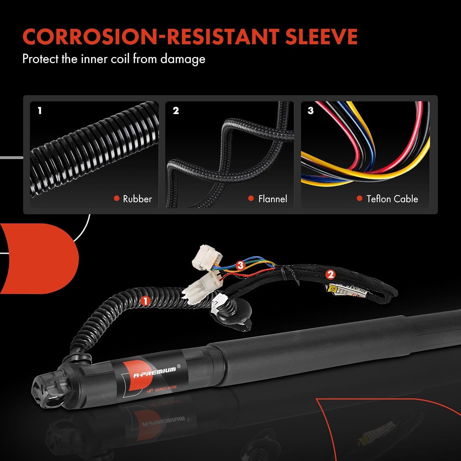 A-Premium Rear Right Tailgate Power Lift Support Shock Strut Compatible with BMW E71 E72 X6 2007-2014 Sport Utility