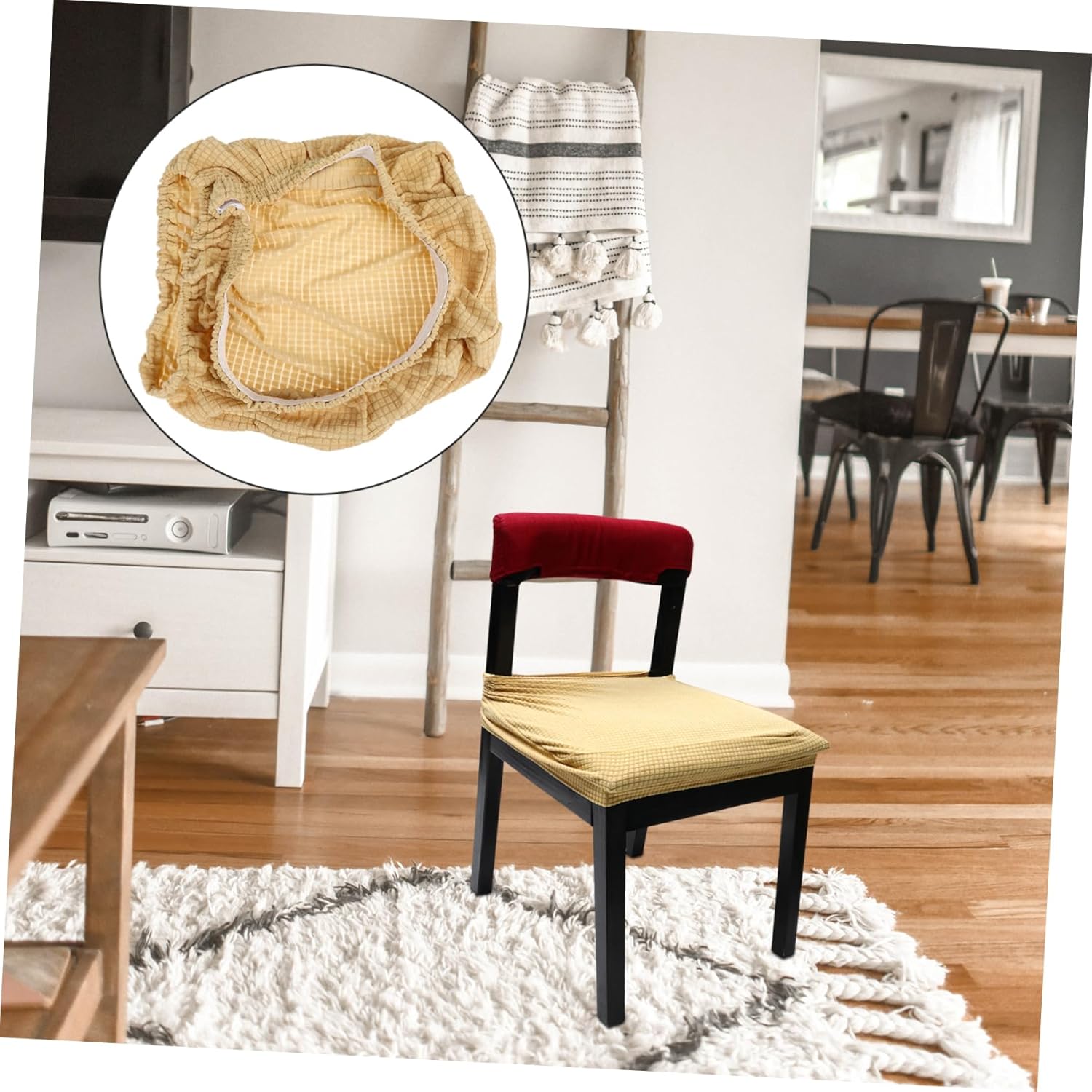 6pcs Nordic Style Elastic Chair for Dining Chairs Removable and Washable Deep Protectors for Home Use