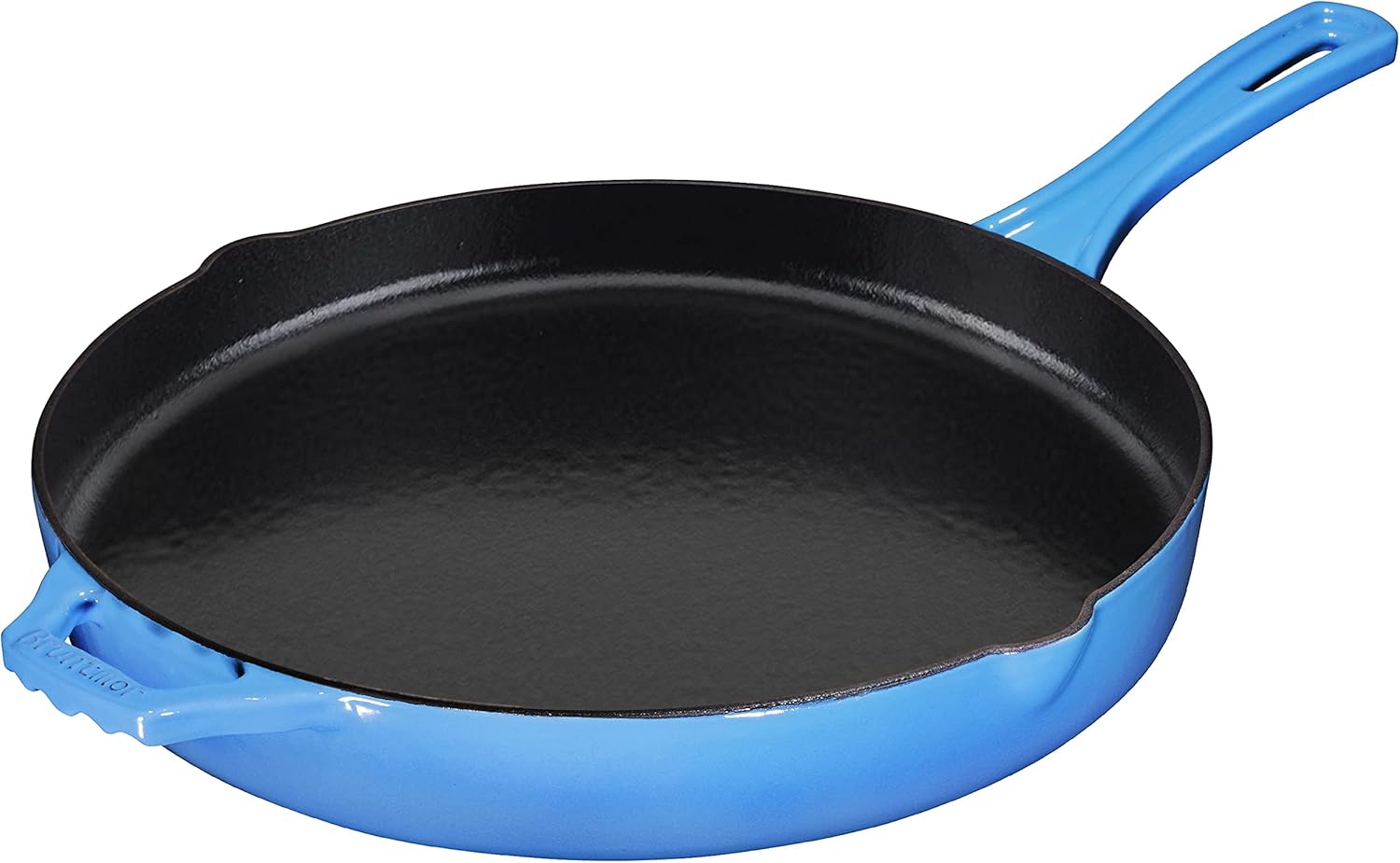 Bruntmor 12'' Blue Pre-seasoned Cast Iron Frying Pan, 12 Inch Oven Safe Skillet, Grill Pan Set, Nonstick Cookware And Bakeware For Casserole Dish - Thumbnail 2
